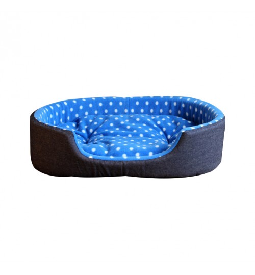 RUILI - Tion Pp Cotton Soft Flannelette Large Beds For Small Pet House Blue Polka Dots